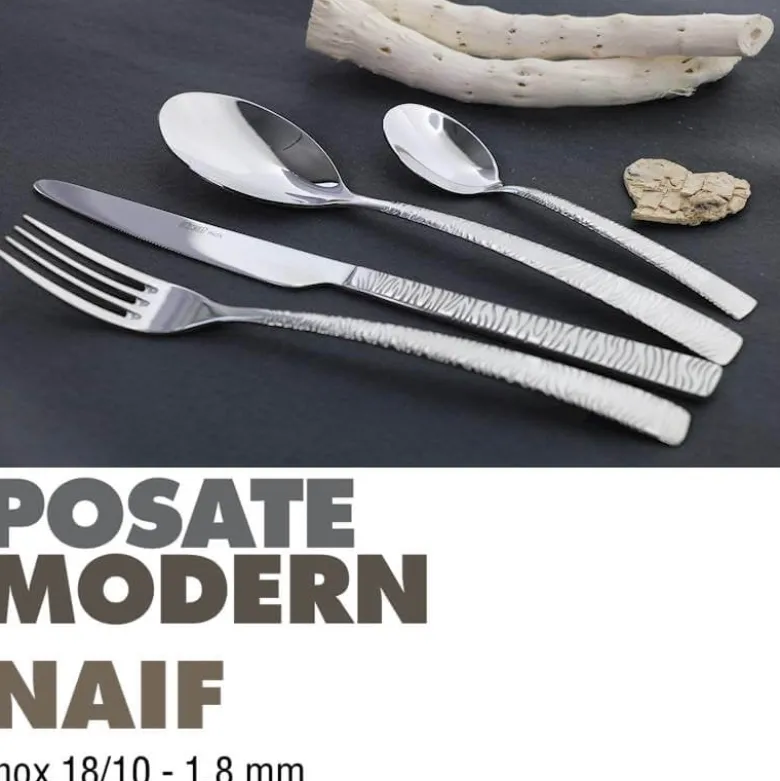 Abert Naif Cucchiaio Tavola In Acciaio Inox - Set 12 Pz