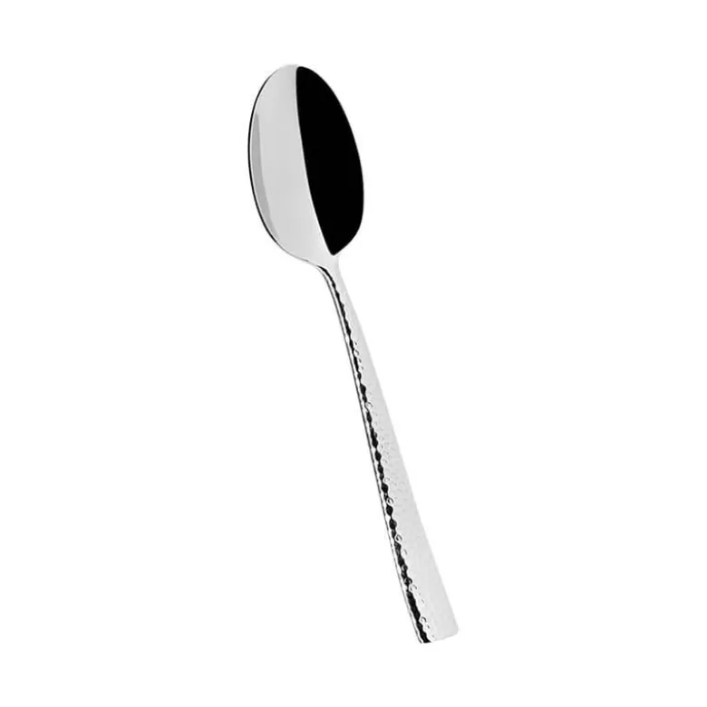 Abert Rinascimento Cucchiaio Tavola Martellato In Acciaio Inox - Set 12 Pz