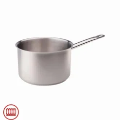 Agnelli Acciaio Inox Casseruola Alta Induzione Con Manico Tubolare