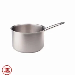 Agnelli Acciaio Inox Casseruola Alta Induzione Con Manico Tubolare