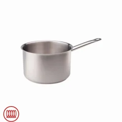 Agnelli Acciaio Inox Casseruola Alta Induzione Con Manico Tubolare