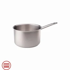 Agnelli Acciaio Inox Casseruola Alta Induzione Con Manico Tubolare