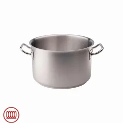Agnelli Acciaio Inox Casseruola Alta Induzione Con Due Maniglie
