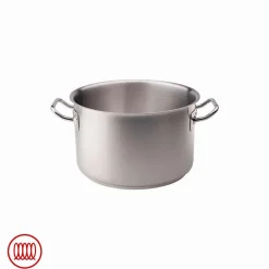 Agnelli Acciaio Inox Casseruola Alta Induzione Con Due Maniglie