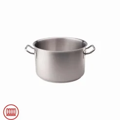 Agnelli Acciaio Inox Casseruola Alta Induzione Con Due Maniglie