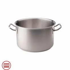 Agnelli Acciaio Inox Casseruola Alta Induzione Con Due Maniglie