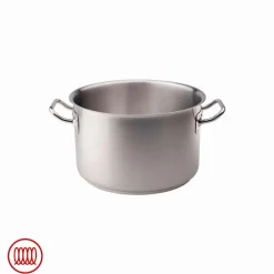 Agnelli Acciaio Inox Casseruola Alta Induzione Con Due Maniglie