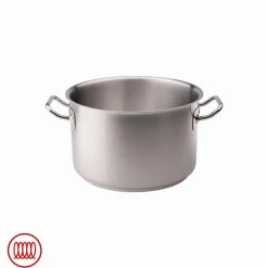 Agnelli Acciaio Inox Casseruola Alta Induzione Con Due Maniglie