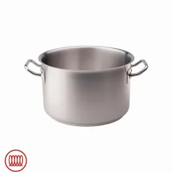 Agnelli Acciaio Inox Casseruola Alta Induzione Con Due Maniglie