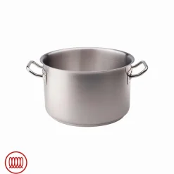 Agnelli Acciaio Inox Casseruola Alta Induzione Con Due Maniglie
