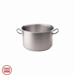 Agnelli Acciaio Inox Casseruola Alta Induzione Con Due Maniglie