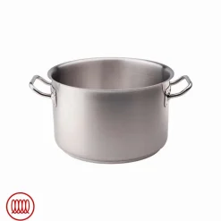 Agnelli Acciaio Inox Casseruola Alta Induzione Con Due Maniglie