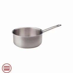 Agnelli Acciaio Inox Casseruola Bassa Induzione Con Manico Tubolare
