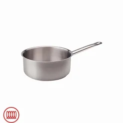 Agnelli Acciaio Inox Casseruola Bassa Induzione Con Manico Tubolare
