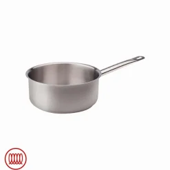 Agnelli Acciaio Inox Casseruola Bassa Induzione Con Manico Tubolare