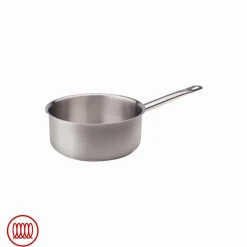Agnelli Acciaio Inox Casseruola Bassa Induzione Con Manico Tubolare