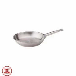 Agnelli Acciaio Inox Padella Bassa Induzione Con Manico Tubolare