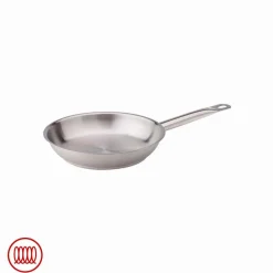 Agnelli Acciaio Inox Padella Bassa Induzione Con Manico Tubolare