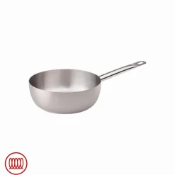 Agnelli Acciaio Inox Padella Alta Conica Induzione Con Manico Tubolare