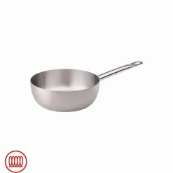 Agnelli Acciaio Inox Padella Alta Conica Induzione Con Manico Tubolare