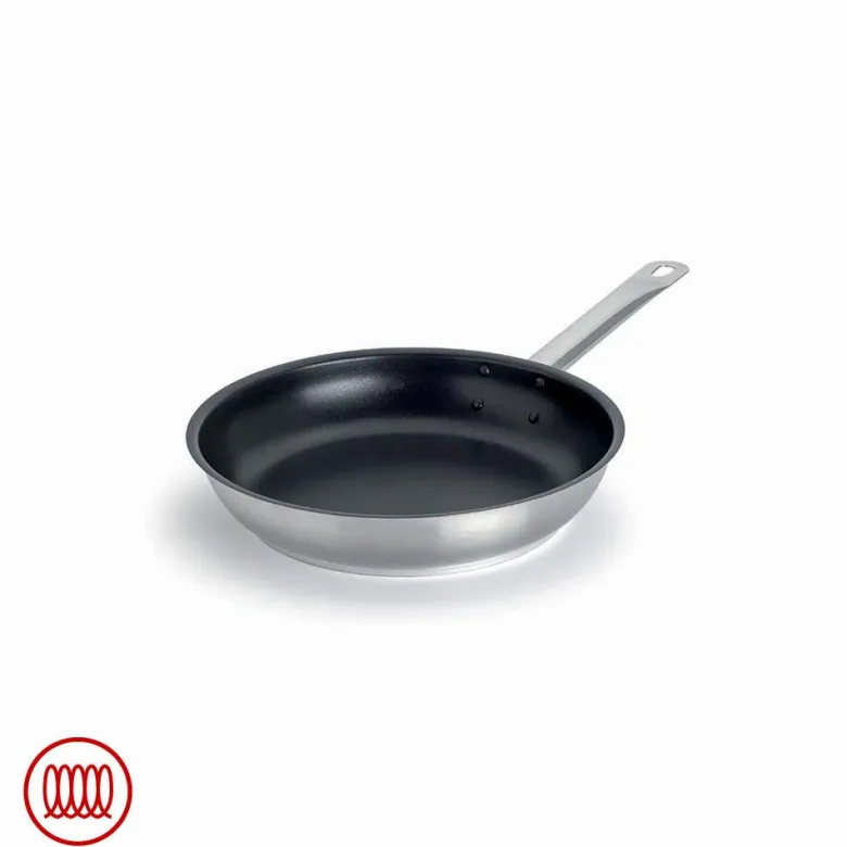 Agnelli Acciaio Inox Platinum Padella Bassa Induzione Antiaderente Con Manico