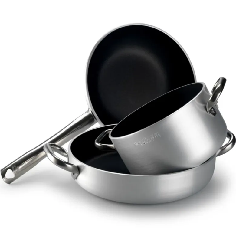 Agnelli Acciaio Inox Platinum Padella Bassa Induzione Antiaderente Con Manico