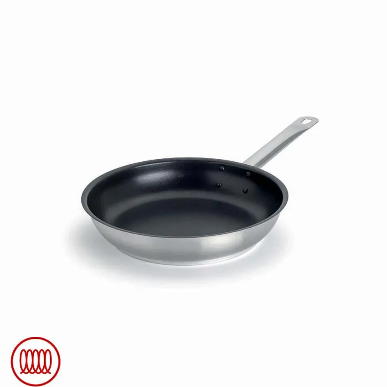 Agnelli Acciaio Inox Platinum Padella Bassa Induzione Antiaderente Con Manico