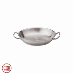 Agnelli Acciaio Inox Tegame Basso Induzione Con Due Maniglie