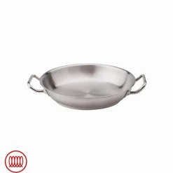 Agnelli Acciaio Inox Tegame Basso Induzione Con Due Maniglie