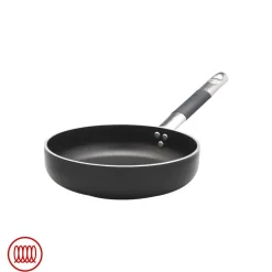 Agnelli AlBlack Padella Alta Sautè Induzione In Alluminio Antiaderente 5mm Con Manico Cool Inox
