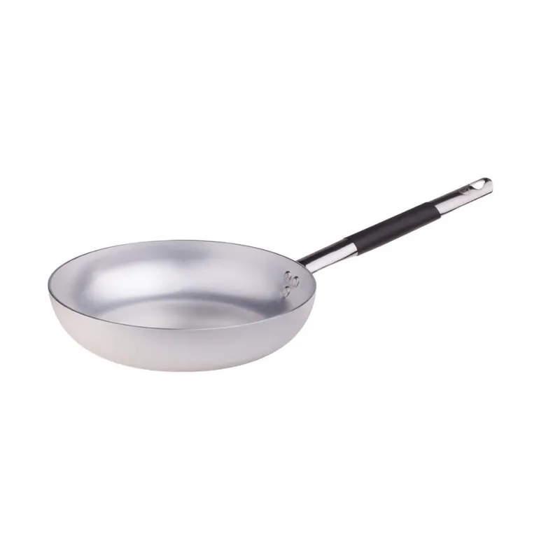 Agnelli Alluminio 3mm Professionale Padella Alta Svasata Con Manico Cool Inox