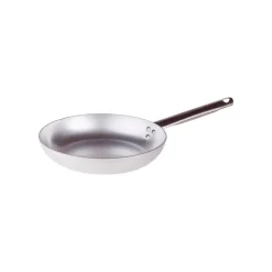 Agnelli Alluminio 3mm Professionale Padella Bassa Svasata Con Manico Tubolare Inox