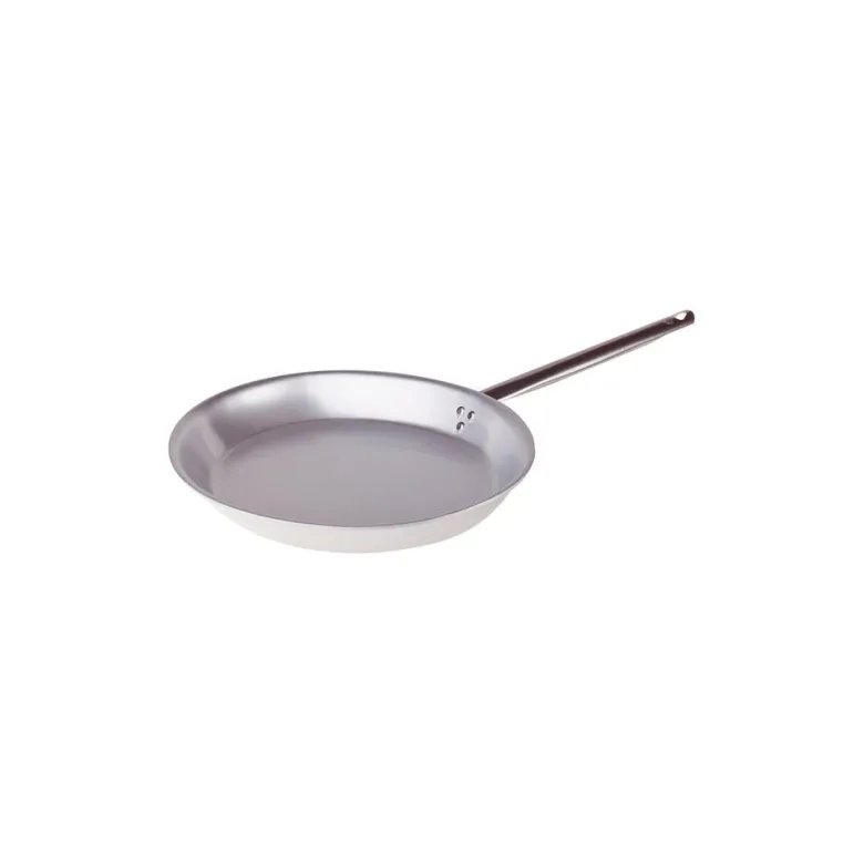 Agnelli Alluminio 3mm Professionale Padella Bassa Svasata Ovale Con Manico Tubolare Inox