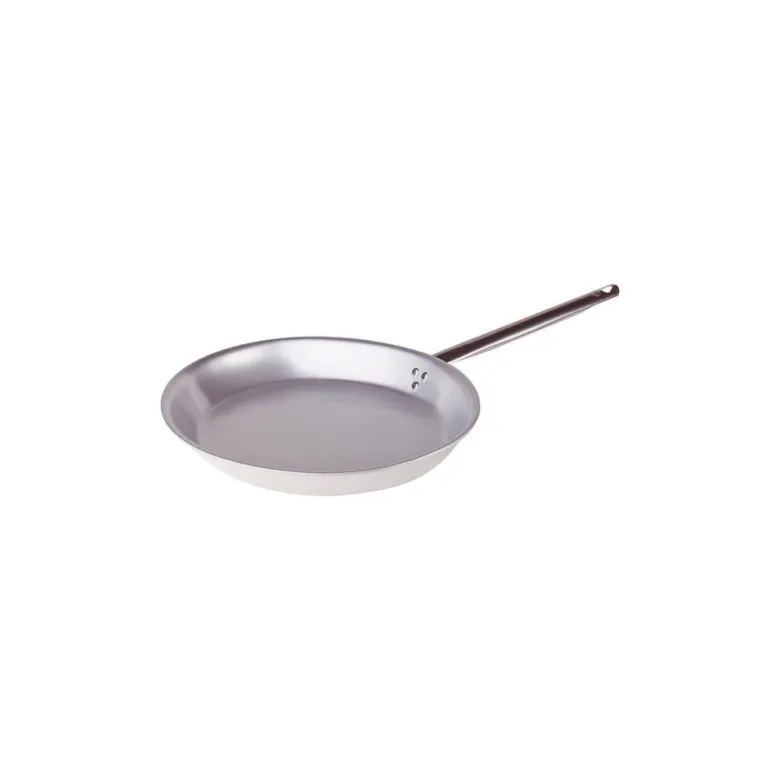 Agnelli Alluminio 3mm Professionale Padella Bassa Svasata Ovale Con Manico Tubolare Inox