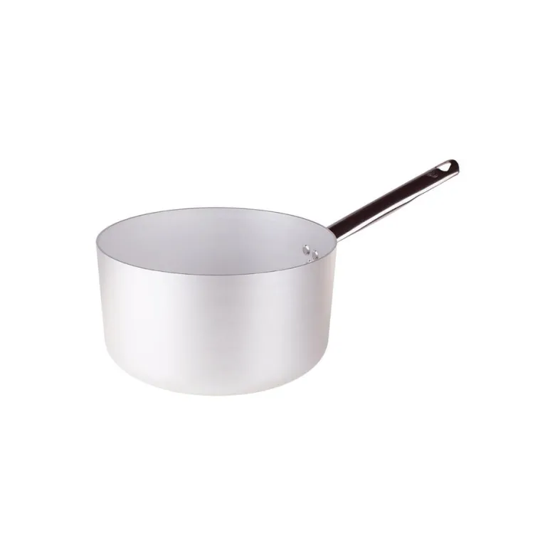 Agnelli Alluminio 3mm Professionale Casseruola Alta Con Manico Tubolare Inox