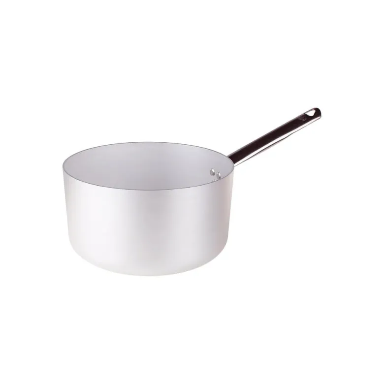 Agnelli Alluminio 3mm Professionale Casseruola Alta Con Manico Tubolare Inox
