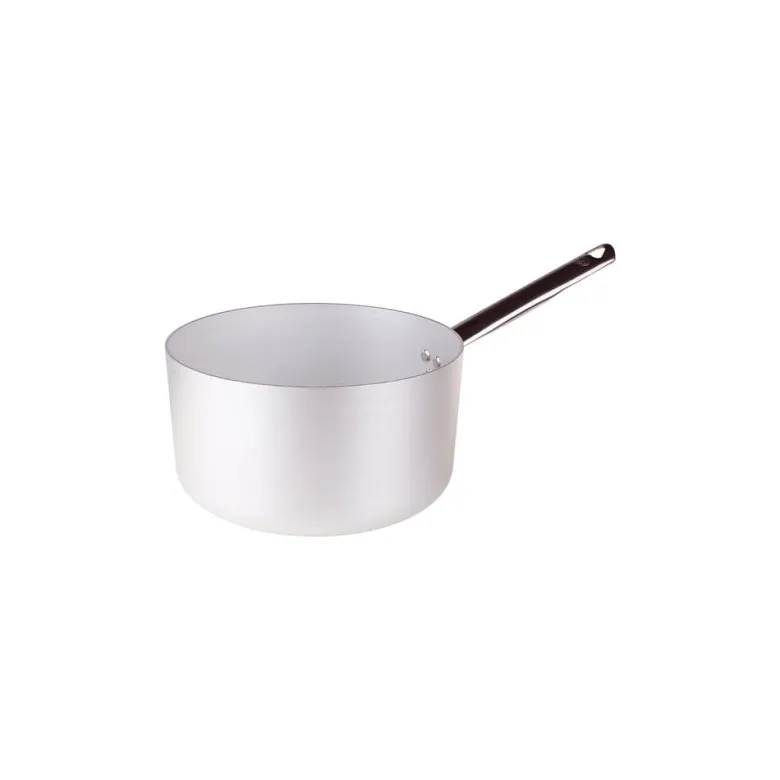 Agnelli Alluminio 3mm Professionale Casseruola Alta Con Manico Tubolare Inox