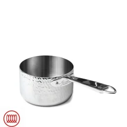 Agnelli Alu-Inox 3-ply Casseruola Alta Induzione Con Manico Tubolare In AluInox
