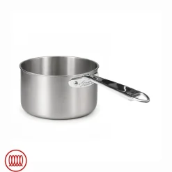 Agnelli Alu-Inox 3-ply Casseruola Alta Induzione Con Manico Tubolare In AluInox