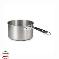 Agnelli Alu-Inox 3-ply Casseruola Alta Induzione Con Manico Tubolare In AluInox