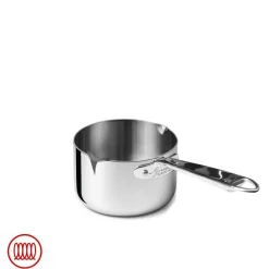 Agnelli Alu-Inox 3-ply Casseruola Alta Induzione Con Manico Tubolare In AluInox