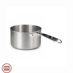Agnelli Alu-Inox 3-ply Casseruola Alta Induzione Con Manico Tubolare In AluInox