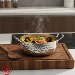 Agnelli Alu-Inox 3-ply Casseruola Bassa Induzione Con Due Maniglie In AluInox