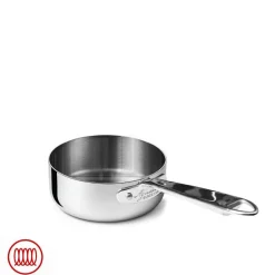 Agnelli Alu-Inox 3-ply Casseruola Bassa Induzione Con Manico Tubolare In AluInox