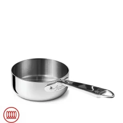 Agnelli Alu-Inox 3-ply Casseruola Bassa Induzione Con Manico Tubolare In AluInox