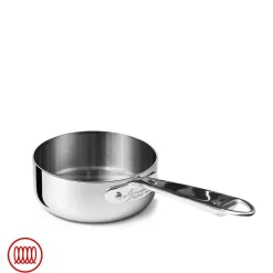 Agnelli Alu-Inox 3-ply Casseruola Bassa Induzione Con Manico Tubolare In AluInox