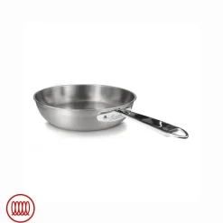 Agnelli Alu-Inox 3-ply Padella Alta Induzione Con Manico Tubolare In AluInox