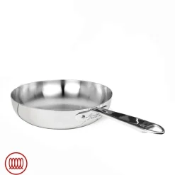 Agnelli Alu-Inox 3-ply Padella Alta Induzione Con Manico Tubolare In AluInox