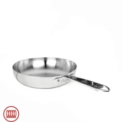 Agnelli Alu-Inox 3-ply Padella Alta Induzione Con Manico Tubolare In AluInox