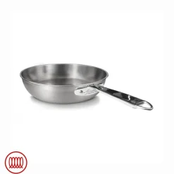 Agnelli Alu-Inox 3-ply Padella Alta Induzione Con Manico Tubolare In AluInox